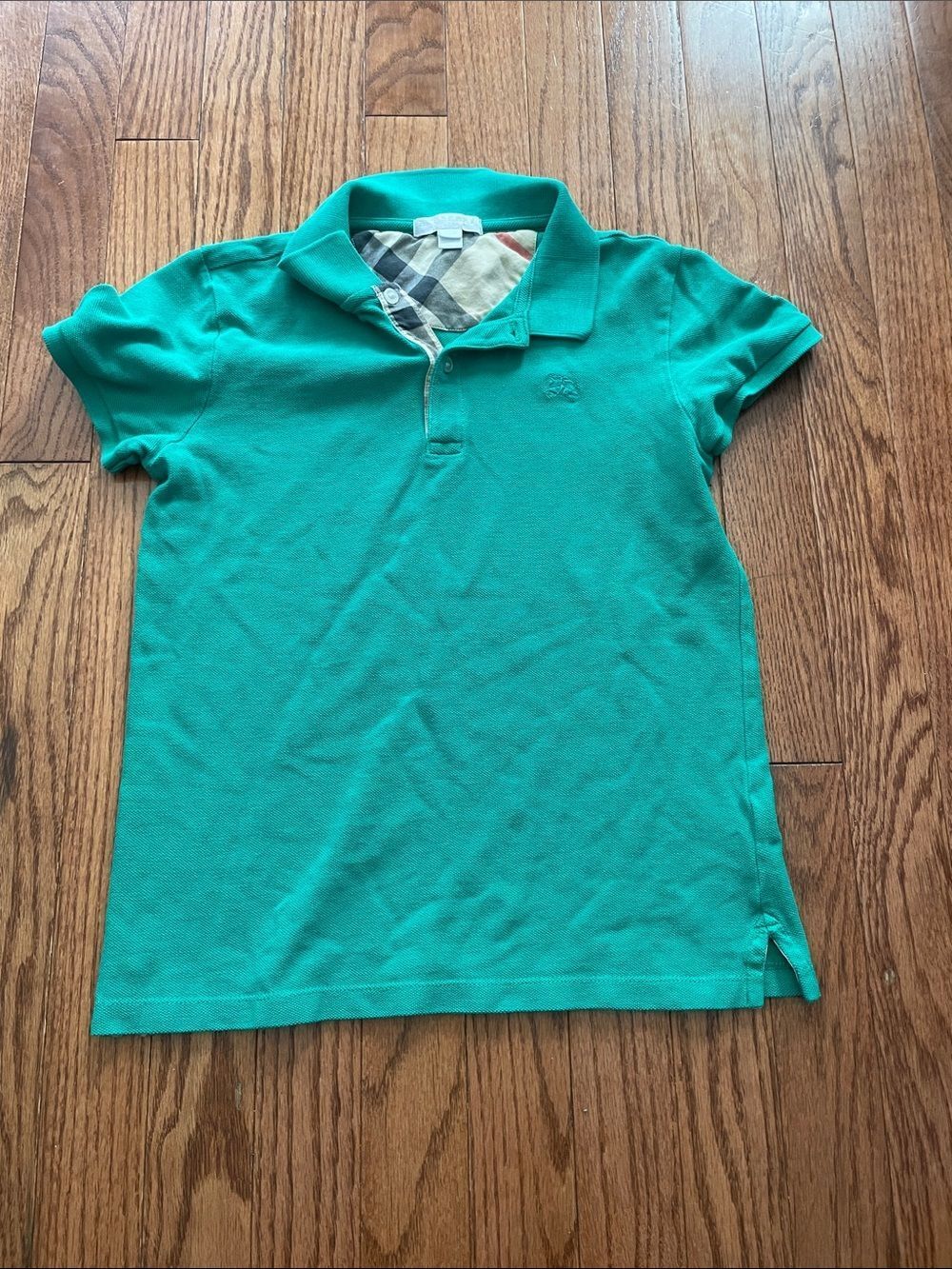 Burberry Green Polo Boy’s Sz 10Y